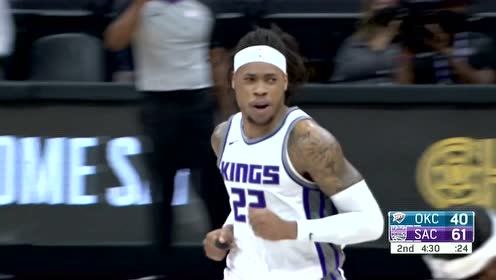 【2021年05月10日 雷霆vs国王集锦】霍姆斯双臂拉杆折叠震撼重扣 这球值个五佳球