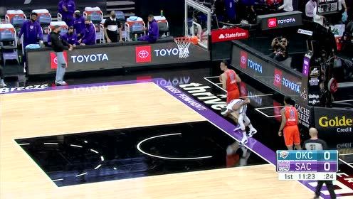 【2021年05月10日 雷霆vs国王集锦】哈克莱斯抢断干脆 反击一条龙不留情面