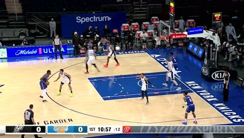 【2021年05月14日 马刺vs尼克斯集锦】你当我吃素？珀尔特尔空中送出火锅大帽教育佩顿