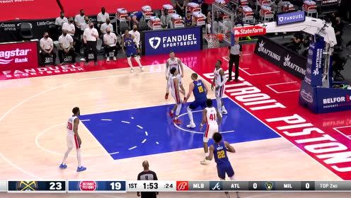 【2021年05月15日 掘金vs活塞集锦】掘金104-91魔术 约基奇三节三双掘金升至西部第三