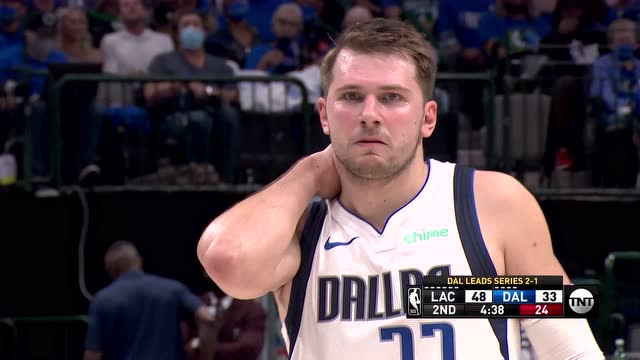 【2021年05月31日 快船vs独行侠集锦】太让球迷心疼！东契奇颈伤发作捂住脖子强撑比赛