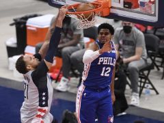 NBA精彩图片：76人114-122不敌奇才