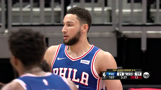 【2021年06月01日 76人vs奇才集锦】恩比德摔倒后继续上阵 疑似背部受伤节末独自返回更衣室