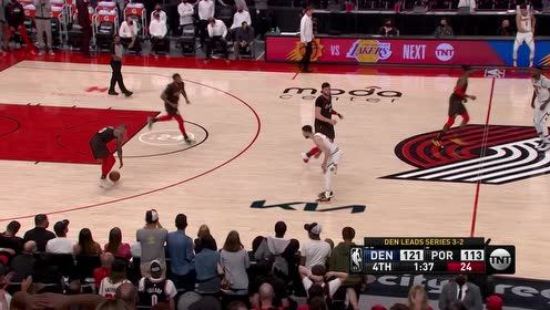 【2021年06月04日 掘金vs开拓者集锦】一锤定音！约基奇无惧三人围堵滑翔上篮得手