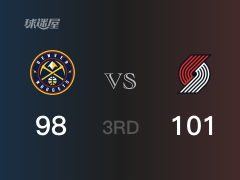 开拓者三节领先掘金，利拉德得到23分，约基奇得到29分