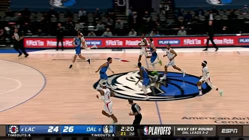 【2021年06月05日 快船vs独行侠集锦】关键时刻再次出手　雷吉杰克逊停车问路打出追平关键球