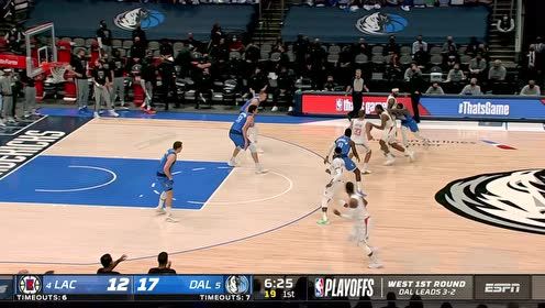 【2021年06月05日 快船vs独行侠集锦】气吞万里如虎！小卡正面强势突破巨人博班上篮命中