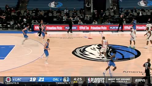 【2021年06月05日 快船vs独行侠集锦】手感来了挡都挡不住！ 雷吉杰克逊里突外投助队咬紧比分