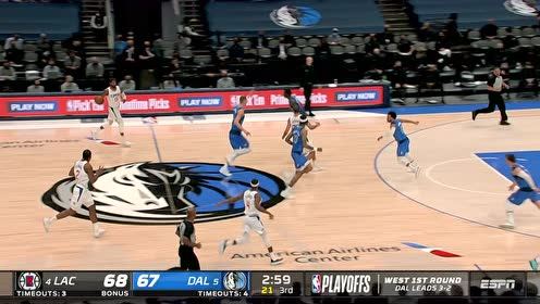 【2021年06月05日 快船vs独行侠集锦】挽弓当挽长！莱昂纳德45度3分出手再中