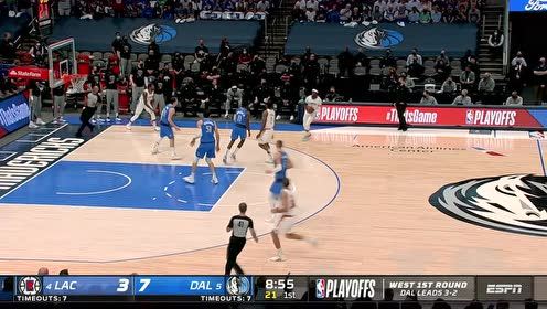 【2021年06月05日 快船vs独行侠集锦】抓住失误果断还击 小卡助攻杰克逊迎风掸尘抛投打进