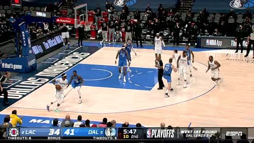 【2021年06月05日 快船vs独行侠集锦】快船反攻势头如潮水 小卡发威连续中距离+线外3分为队追分