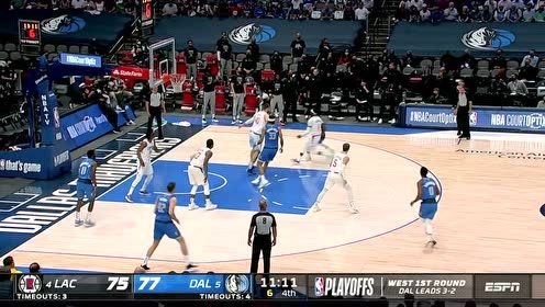 【2021年06月05日 快船vs独行侠集锦】攻防出手皆能建功 乔治中距离干拔2分反手盖帽克勒贝尔