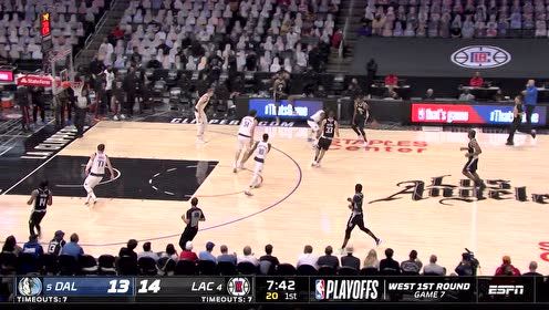 【2021年06月07日 独行侠vs快船集锦】无解突破势不可挡 东契奇变向突破抛投轻松命中