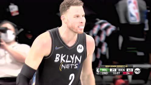 【2021年06月08日 雄鹿vs篮网集锦】射手也能传出好球 沙梅特突分格里芬三分命中