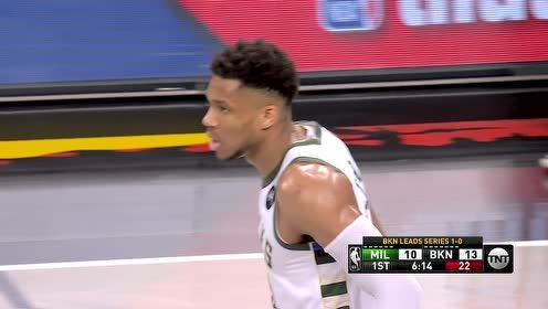 【2021年06月08日 雄鹿vs篮网集锦】毫不犹豫就是投 洛佩兹弧顶三分正中靶心