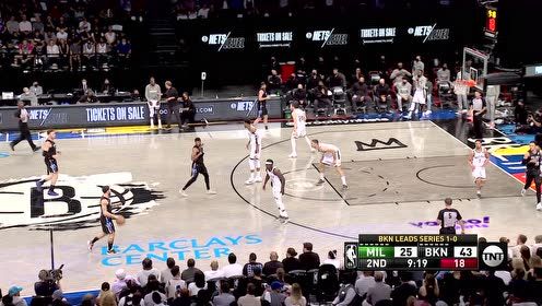 【2021年06月08日 雄鹿vs篮网集锦】心理产生了恐惧？字母哥面对格里芬选择分球霍乐迪突破上篮得手