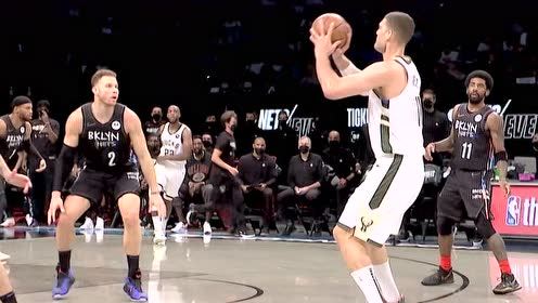 【2021年06月08日 雄鹿vs篮网集锦】遮天蔽日密不透风 字母哥钉板大帽欧文上篮