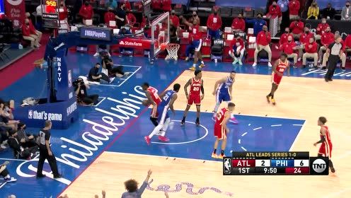 【2021年06月09日 老鹰vs76人集锦】恩比德单挑卡佩拉上篮 哈里斯接球旱地拔葱