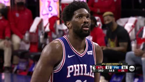 【2021年06月09日 老鹰vs76人集锦】这气氛没话说 恩比德罚球全场高喊MVP