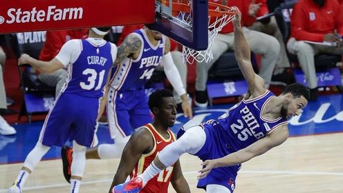 【2021年06月09日 老鹰vs76人集锦】老鹰102-118费城 恩比德40+13破纪录费城1-1扳平老鹰