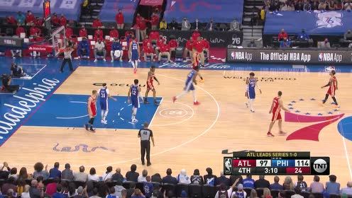 【2021年06月09日 老鹰vs76人集锦】西蒙斯遭遇砍鲨战术两罚不中 里弗斯当机立断立马换人