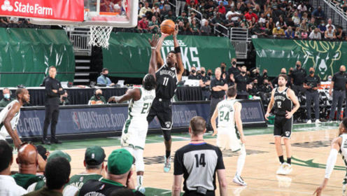 【2021年06月14日 篮网vs雄鹿集锦】欧文vs雄鹿集锦 拿下11分严重崴脚伤退离场