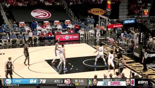 【2021年06月19日 76人vs老鹰集锦】已经是常规操作了 特雷杨超远三分手拿把攥