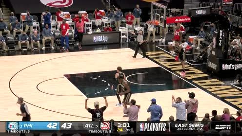 【2021年06月19日 76人vs老鹰集锦】哈里斯vs老鹰集锦 砍全队最高24分 关键罚球杀死比赛