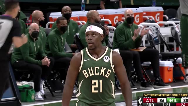 【2021年06月24日】老鹰vs雄鹿第3节英文原声回放