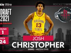 2021年NBA选秀大会：火箭第24顺位选中约什-克里斯托弗
