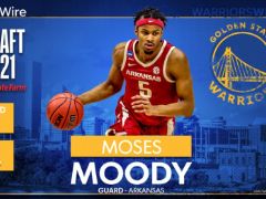 2021年NBA选秀大会：勇士14号签选中摩西-穆迪