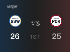 NBA季前赛：首节结束，勇士以26-25领先开拓者，普尔9+2