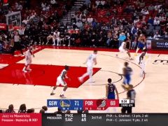 手感回暖！库里命中大号远距离三分，本场已得到13分