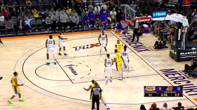 【2021年10月07日 湖人vs太阳集锦】进攻万花筒！安东尼里突外投连拿4分