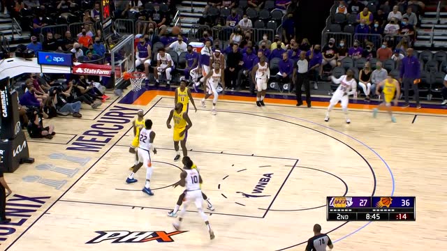 【2021年10月07日 湖人vs太阳集锦】保罗风骚背运妙传克劳德 克劳德抬手就投三分命中