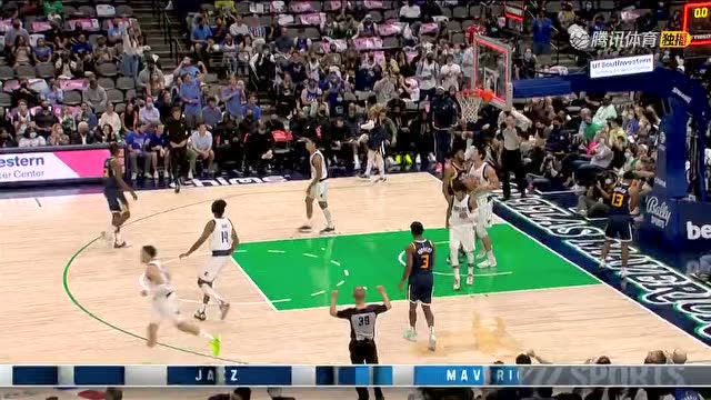 【2021年10月07日 爵士vs独行侠集锦】糙汉子也有细腻手感！博班三分两投两中弹无虚发