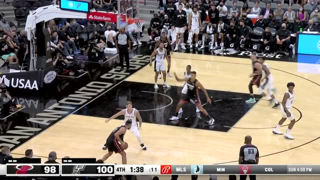 【2021年10月09日 热火vs马刺集锦】决胜时刻挺身而出 斯特鲁斯里突外投大心脏