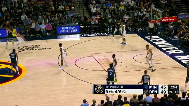 【2021年10月09日 森林狼vs掘金集锦】泰山压顶！爱德华兹一飞冲天暴力补扣