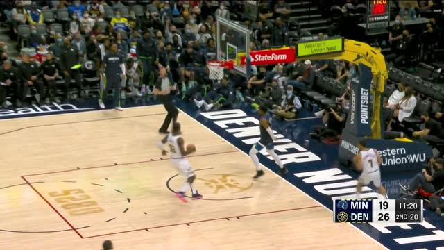 【2021年10月09日 森林狼vs掘金集锦】雷霆反击！比斯利反击暴扣力劈华山