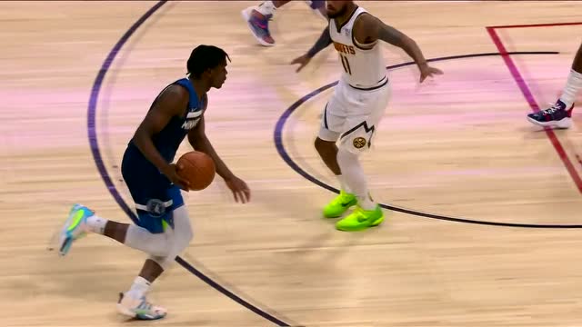 【2021年10月09日 森林狼vs掘金集锦】无比强硬！爱德华兹反击上篮艰难打成2+1