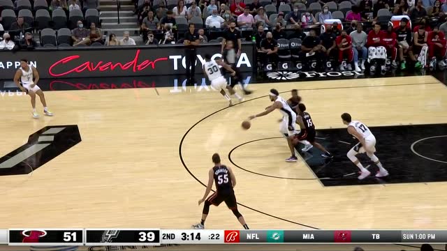 【2021年10月09日 热火vs马刺集锦】戏耍对手于股掌之间 怀特晃起希罗上篮