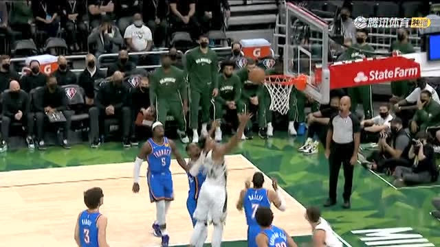 【2021年10月11日 雷霆vs雄鹿集锦】根本拦不住 字母哥二次进攻折叠暴扣