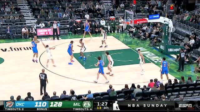 【2021年10月11日】雷霆vs雄鹿第4节中文解说回放