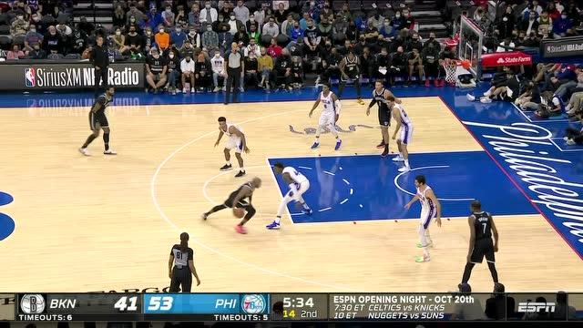 【2021年10月12日 篮网vs76人集锦】这就是超级巨星 杜兰特1v4潇洒海底捞月