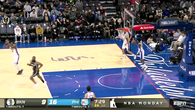 【2021年10月12日 篮网vs76人集锦】大胡子又回来了 哈登高球商突破上篮得手