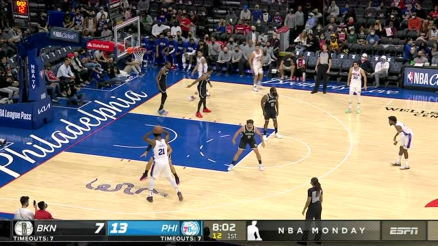 【2021年10月12日】篮网vs费城第1节英文原声回放