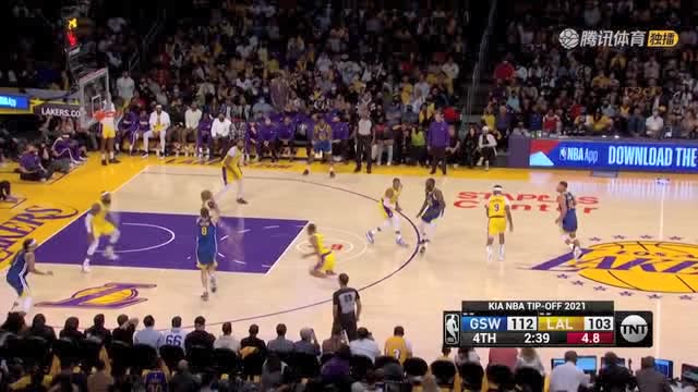 【2021年10月20日 勇士vs湖人集锦】别利察假突真传助攻维金斯三分命中 勇士替补席疯狂庆祝抢镜