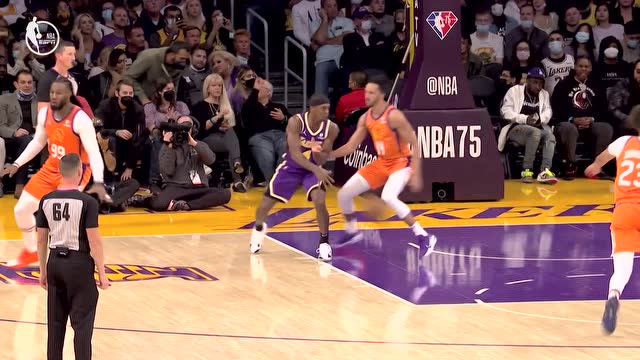 【2021年10月23日 太阳vs湖人集锦】二人转玩的贼溜 隆多配合詹姆斯突破双臂暴扣