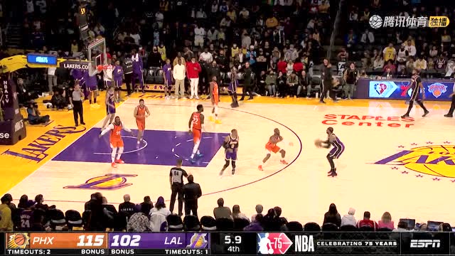 【2021年10月23日 太阳vs湖人集锦】湖人队集锦 詹姆斯25+5连轰5记三分难救主