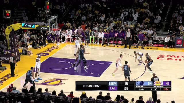 【2021年10月25日】灰熊vs湖人第2节中文解说回放